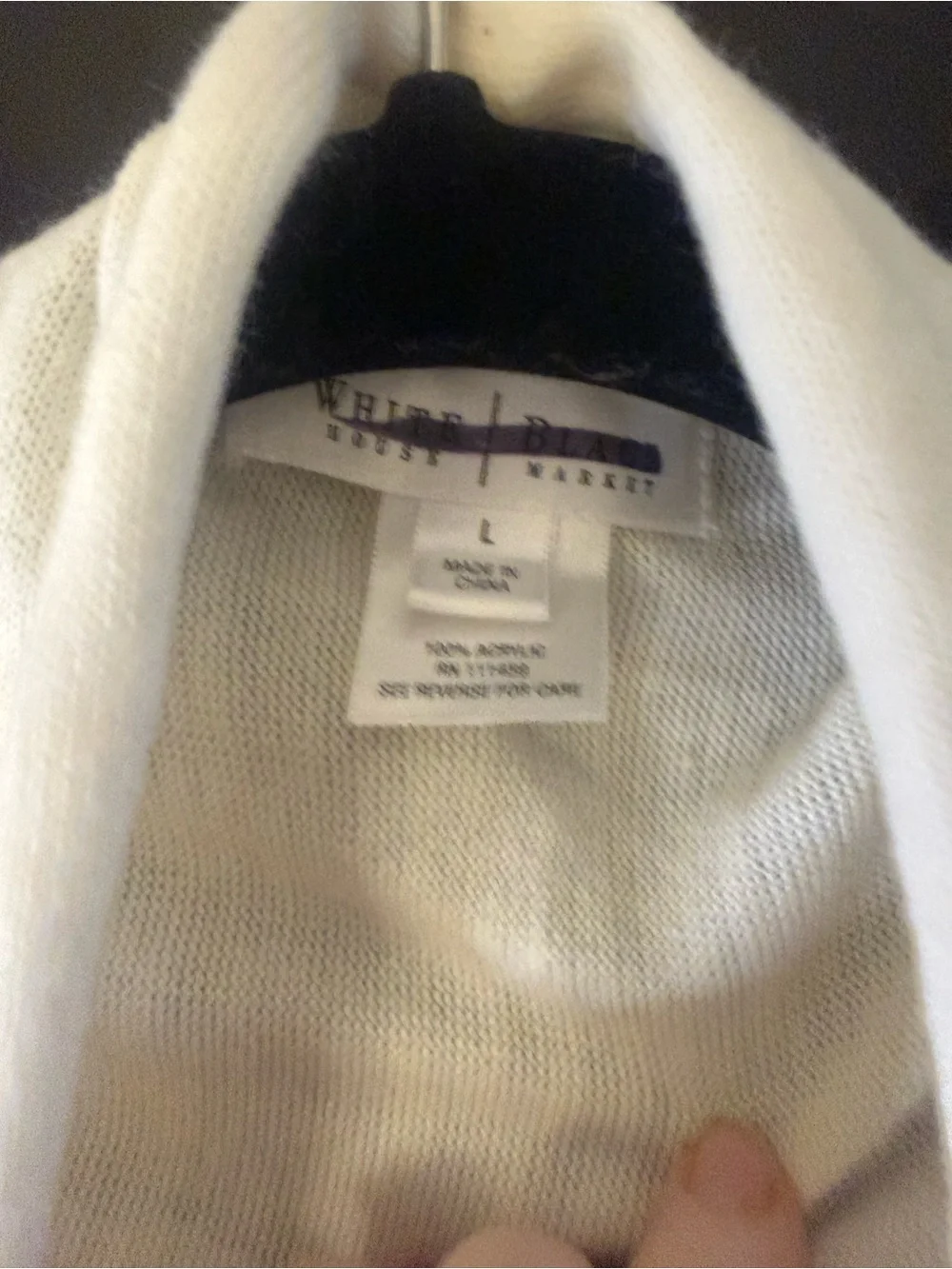 White House Black Market Ivory Long Wrap/Shawl